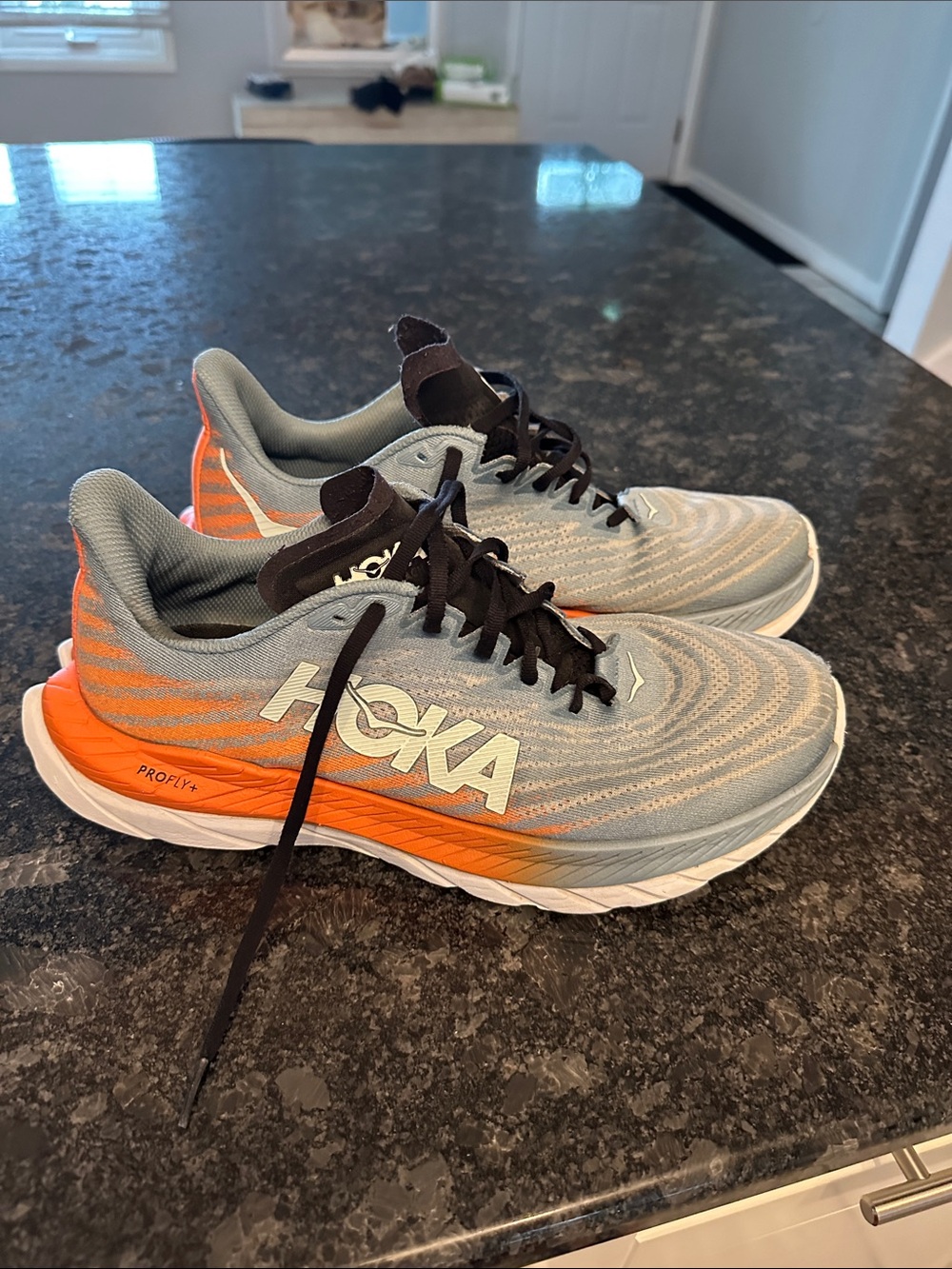 Hoka Carbon X3 Men’s Running Shoes - Gray with Orange Accents